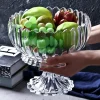 Crystal Cut Glass Fruit Bowl with Base