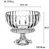 Crystal Cut Glass Fruit Bowl with Base