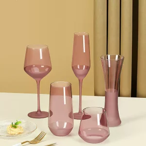 Enchanting Purple-Red Wine Glass Series