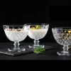 Vintage Cut Glass Ice Cream Coupe with Stem