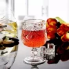 Patterned Red Wine Glass