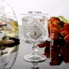 Patterned Red Wine Glass